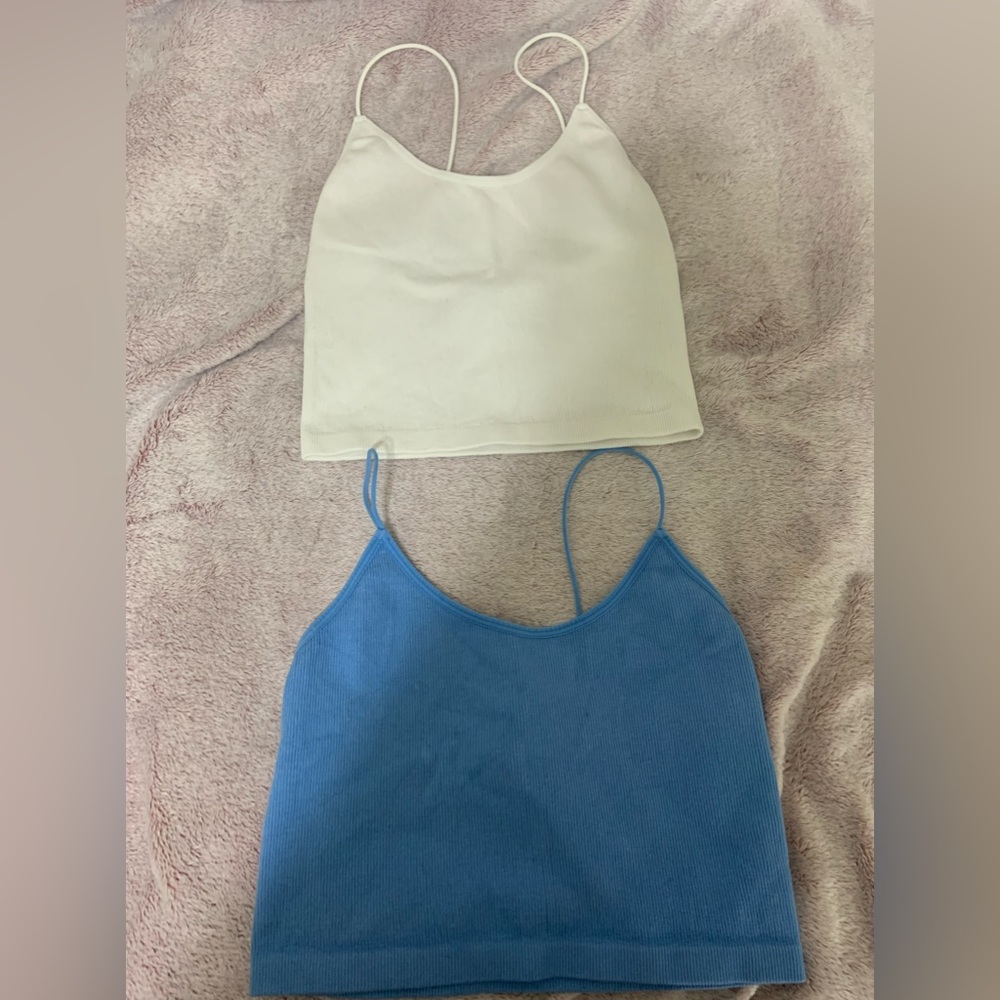 White and blue tank top bundle